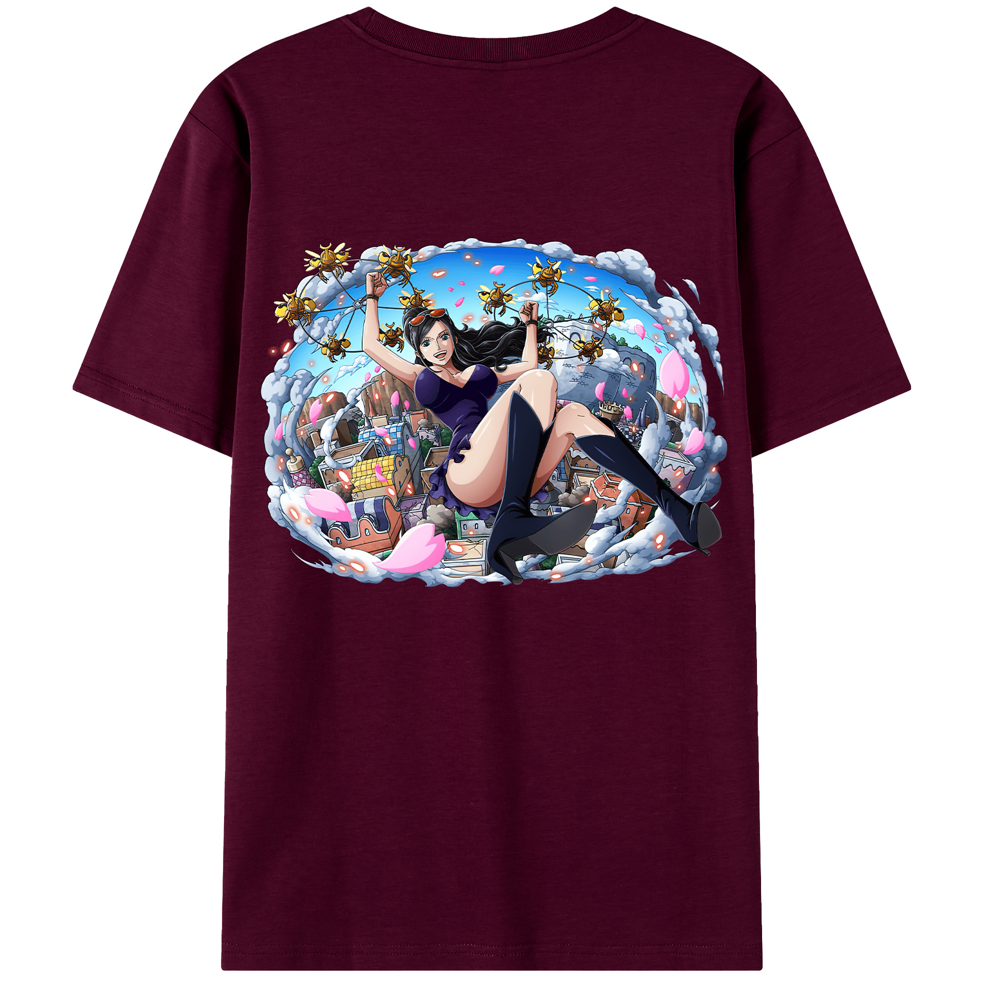 ワンピース ニコ・ロビン ONE PIECE Nico Robin レディース半袖Tシャツ(バックプリント)